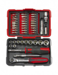 Coffret Cliquet et douilles 1/4" coffret bimatière