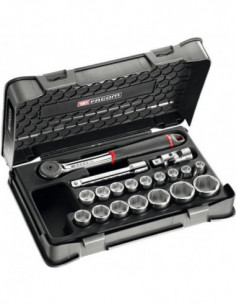 Coffret Cliquet et douilles 1/2" 19 pièces