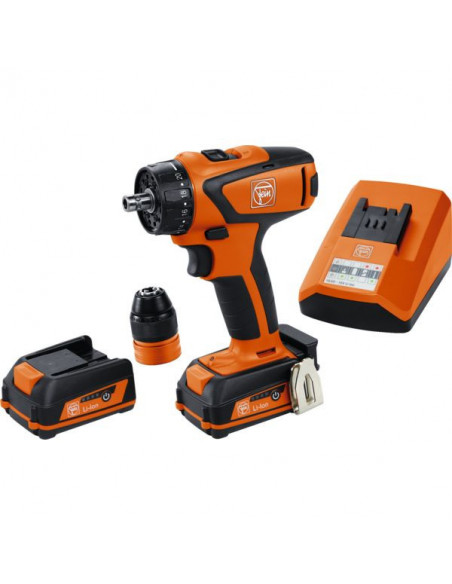 Perceuse visseuse Fein sur batterie 12V avec chargeur et batteries