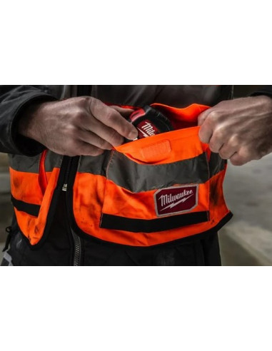 Gilet haute-visibilité orange premium...