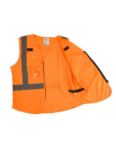Gilet haute-visibilité orange S/M...